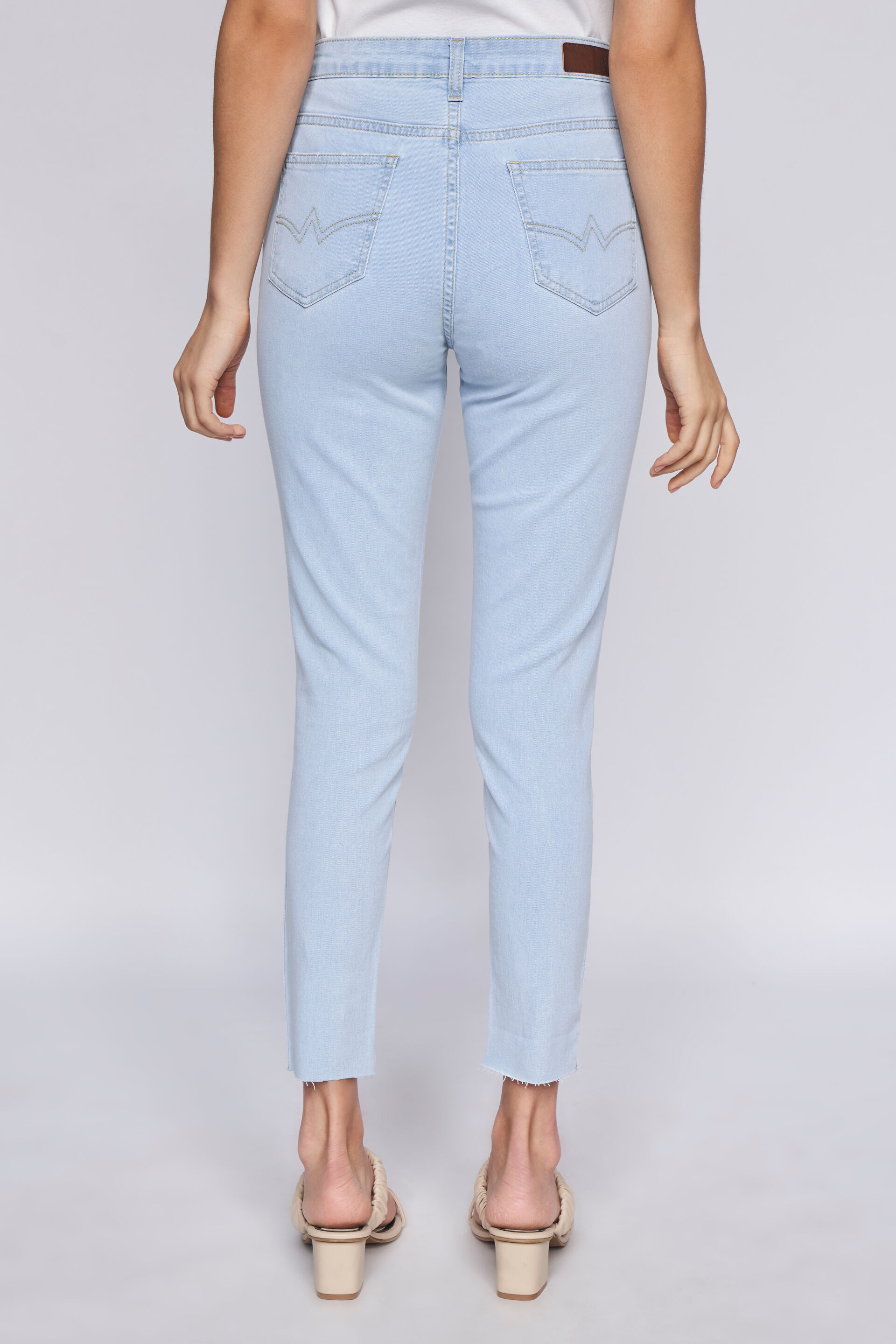 Light Blue Solid Skinny fit Bottom, Light Blue, image 3